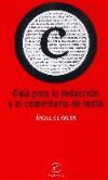 GUIA PARA LA REDACCION Y EL COMENTARIO DE CUENTOS