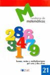MATEMATICAS  21 - SUMAS, RESTAS Y MULTIPLICACIONES POR UNA Y DOS CIFRAS