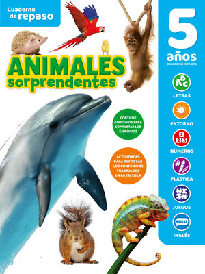 CUADERNO DE REPASO TEMATICO LUMINISCENTE 5 AÑOS ANIMALES SORPREND